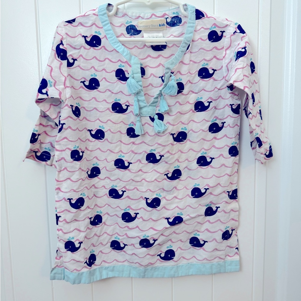 Baby girl pottery barn kids swimsuit cover up. Size 18-24 months.